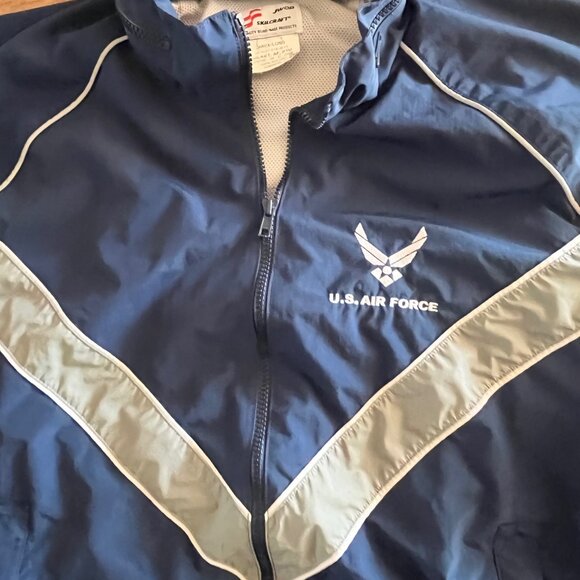 U.S. Air Force SkilCraft Men’s Large/Long‎ PTU Full Zip Jacket Blue Reflective - Picture 3 of 8